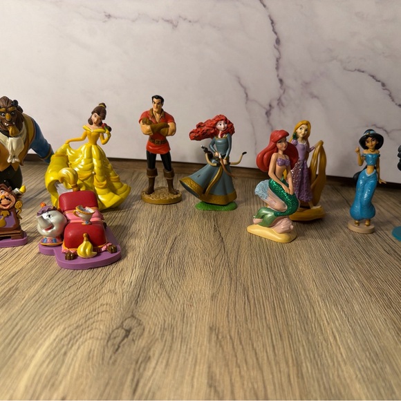 Disney Other - Disney Mixed Character Figures Lot – Princesses + Beauty & the Beast (10-12 pcs)